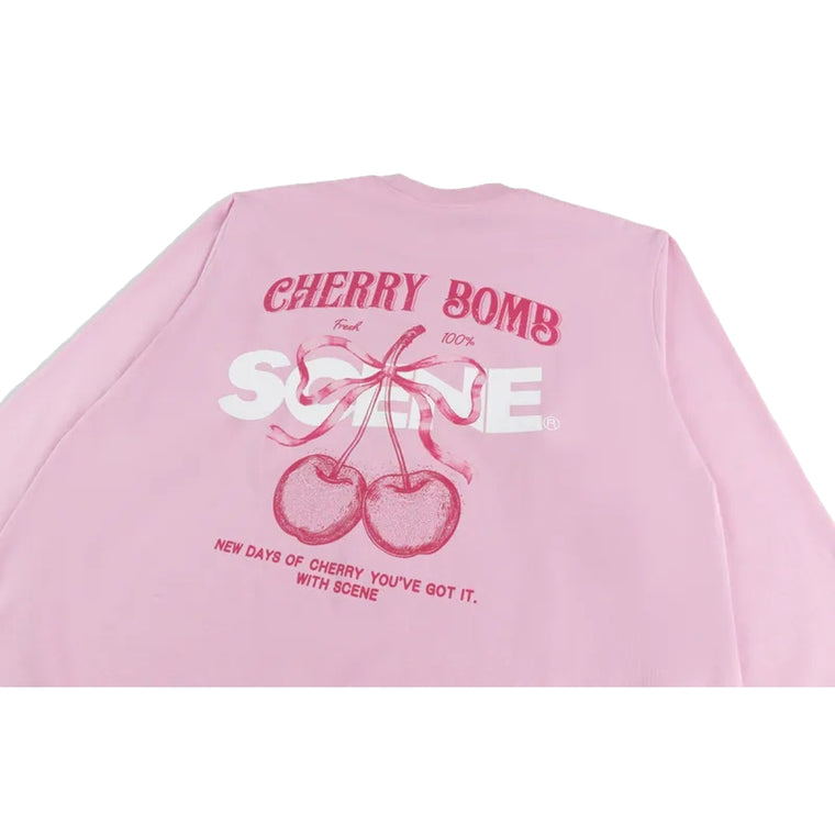 SCENE BY ICE FIRE SCENE CHERRY LONG TEE //-PINK