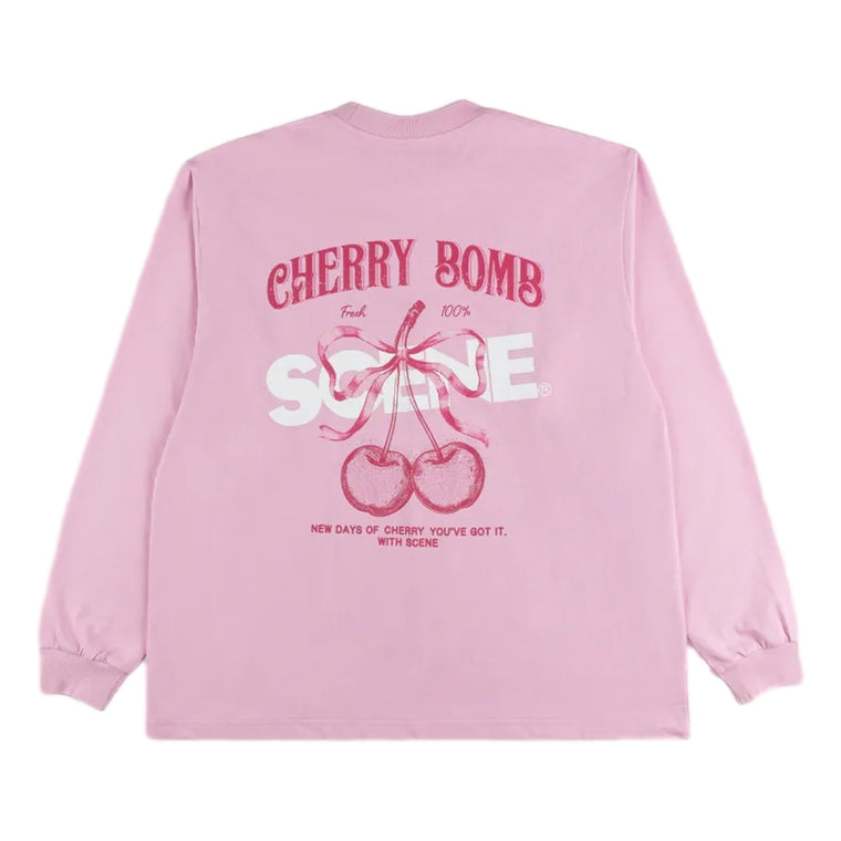 SCENE BY ICE FIRE SCENE CHERRY LONG TEE //-PINK