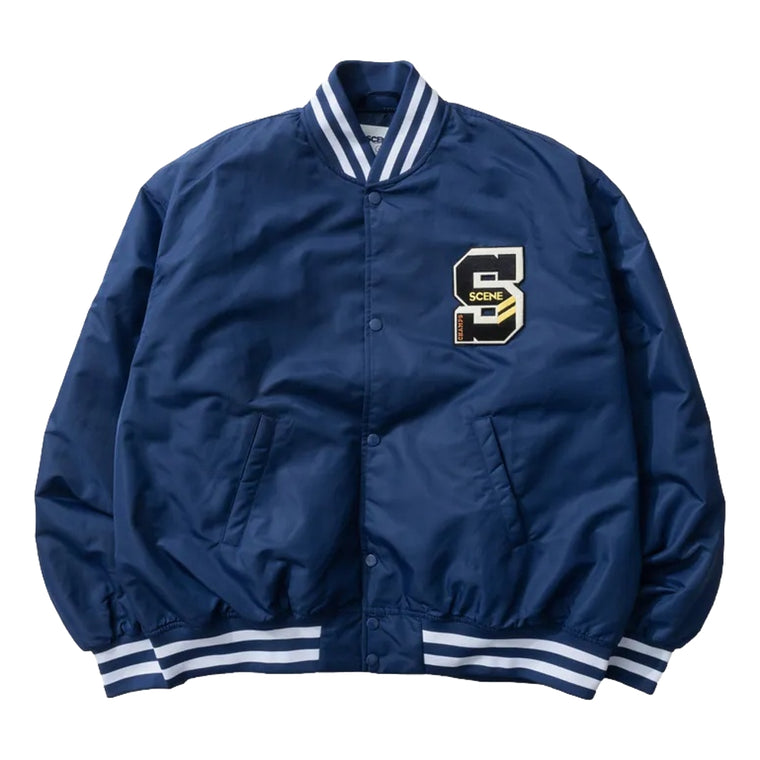 SCENE BY ICE FIRE SCENE CLASSIC BOMBER JACKET-NAVY
