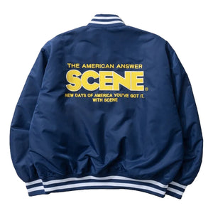 SCENE BY ICE FIRE SCENE CLASSIC BOMBER JACKET-NAVY