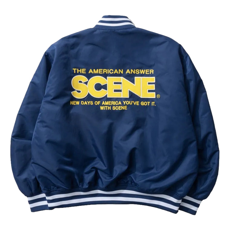 SCENE BY ICE FIRE SCENE CLASSIC BOMBER JACKET-NAVY