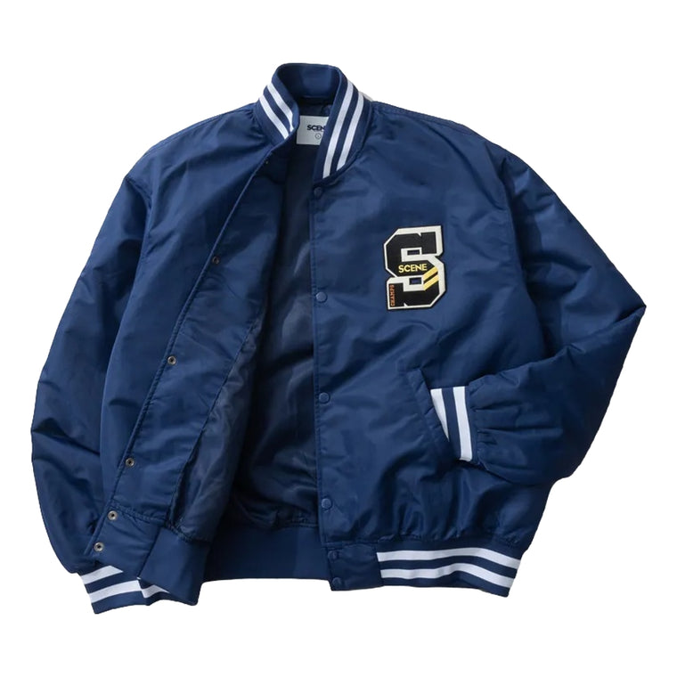 SCENE BY ICE FIRE SCENE CLASSIC BOMBER JACKET-NAVY