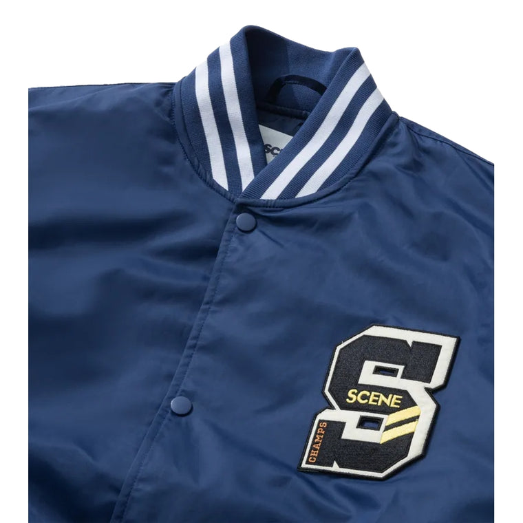 SCENE BY ICE FIRE SCENE CLASSIC BOMBER JACKET-NAVY