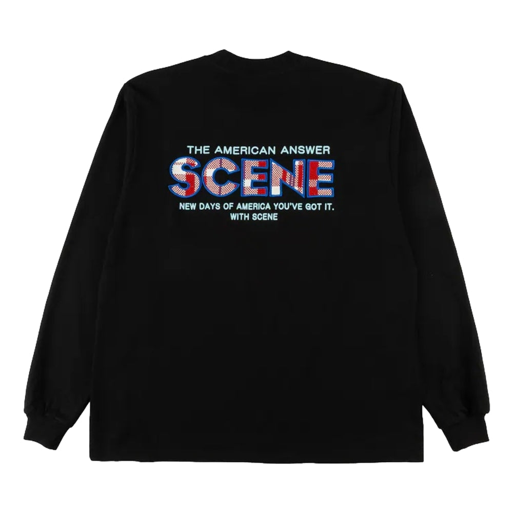 SCENE BY ICE FIRE SCENE CLASSIC HK LONG TEE_CHECKERED //-BLACK