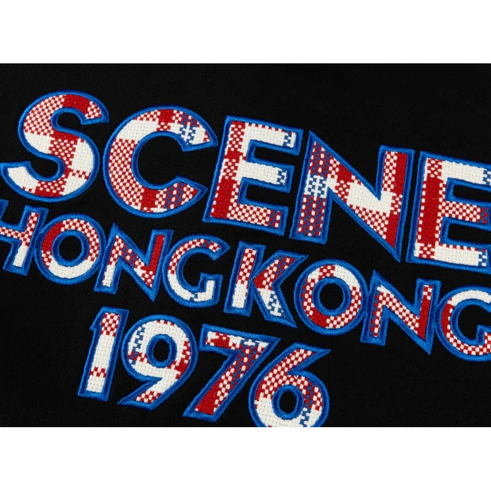 SCENE BY ICE FIRE SCENE HK CHECKERED HOODIE // -BLACK