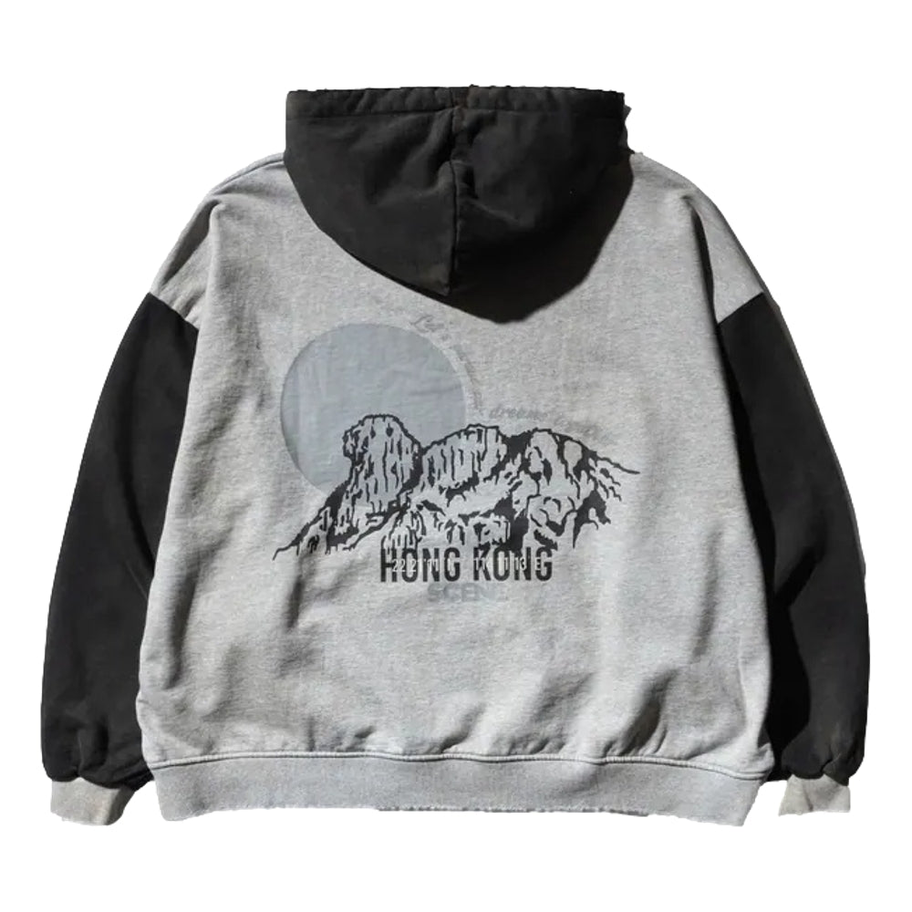 SCENE BY ICE FIRE SCENE LION MIX HOODIE-GREY
