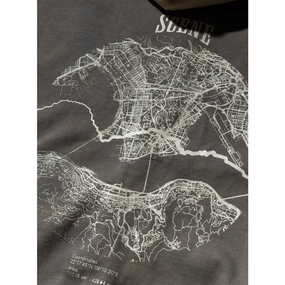 SCENE BY ICE FIRE SCENE LION ZIP UP HOODIE-DARK BROWN