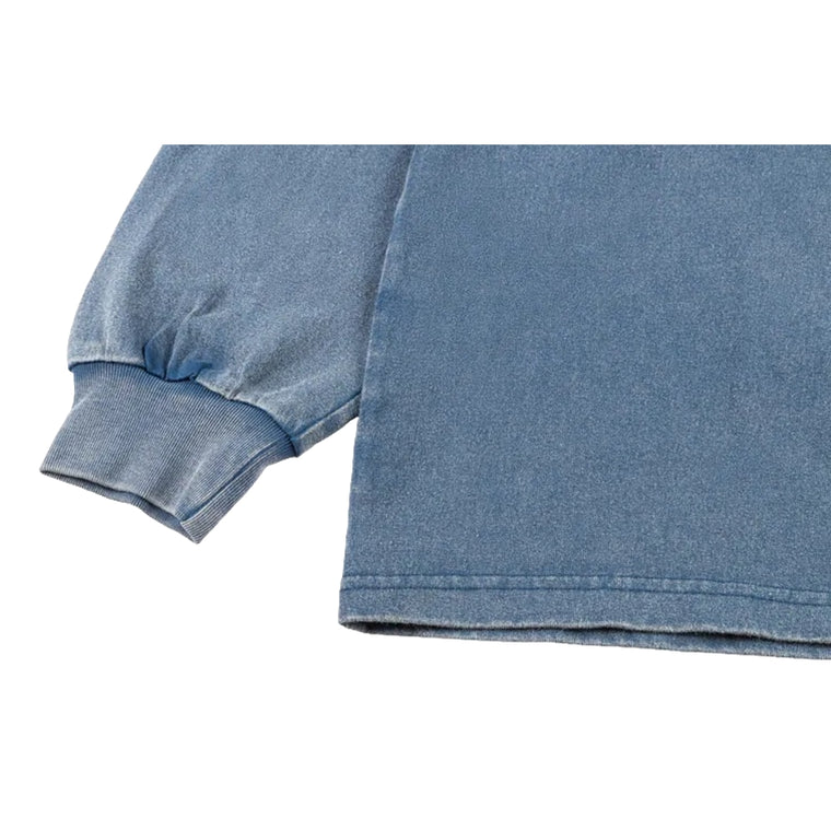 SCENE BY ICE FIRE LONG TEE_VINTAGE LOGO-WASHED BLUE