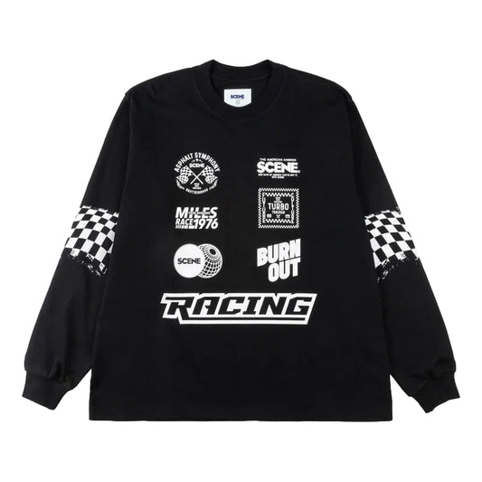 SCENE BY ICE FIRE SCENE RACING LONG TEE-BLACK