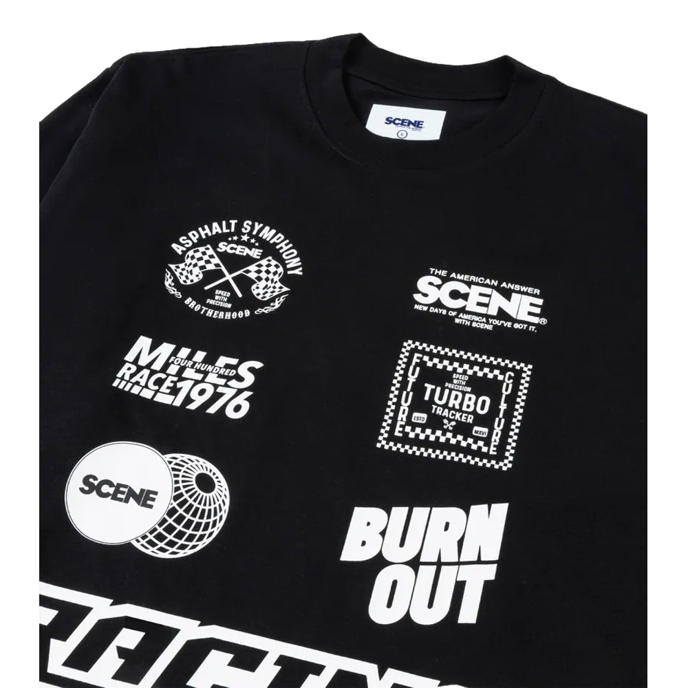 SCENE BY ICE FIRE SCENE RACING LONG TEE-BLACK