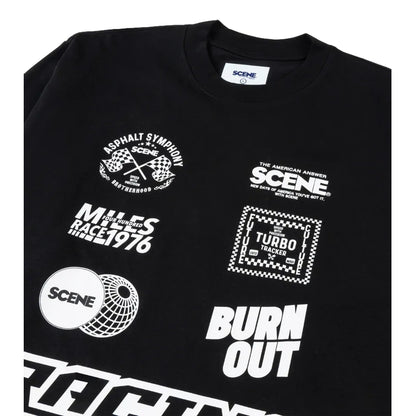SCENE BY ICE FIRE SCENE RACING LONG TEE-BLACK