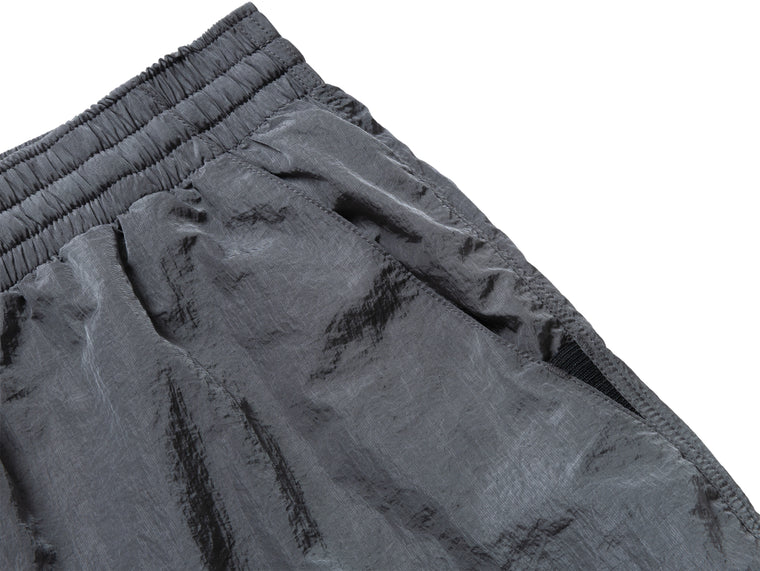 SCENE BY ICE FIRE METAL NYLON TRACK SHORTS-GREY
