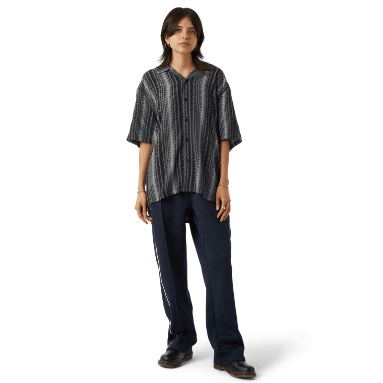 HUF SCRIPT STRIPE RESORT SHIRT-BLACK