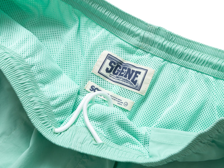 SCENE BY ICE FIRE STRETCH TECH SHORTS-GREEN