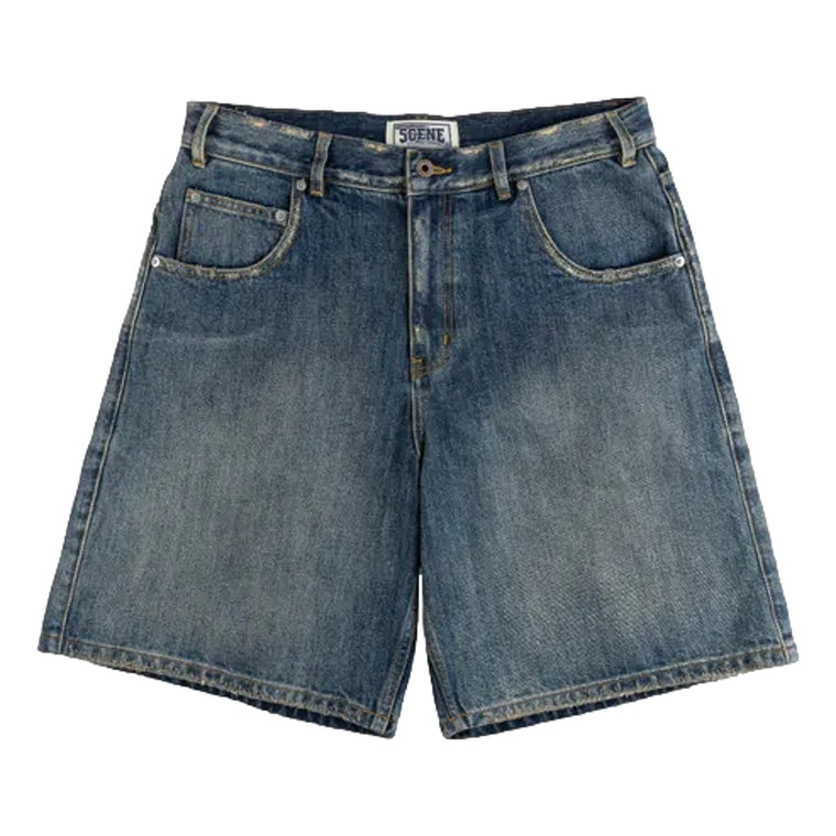SCENE BY ICE FIRE SC_DENIM SHORT PANT C2 // -BLUE