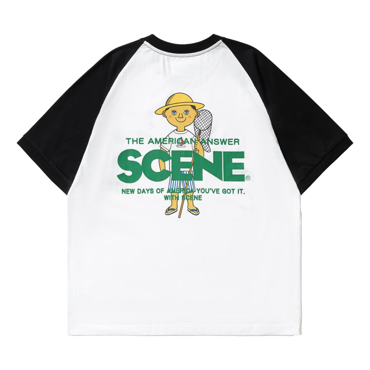 SCENE BY ICE FIRE X IVY BOY RIDE TEE-BLACK / WHITE