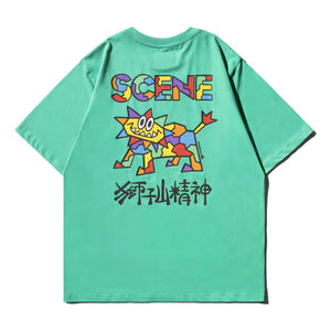 SCENE BY ICE FIRE x KAMA_LION ROCK TEE-GREEN