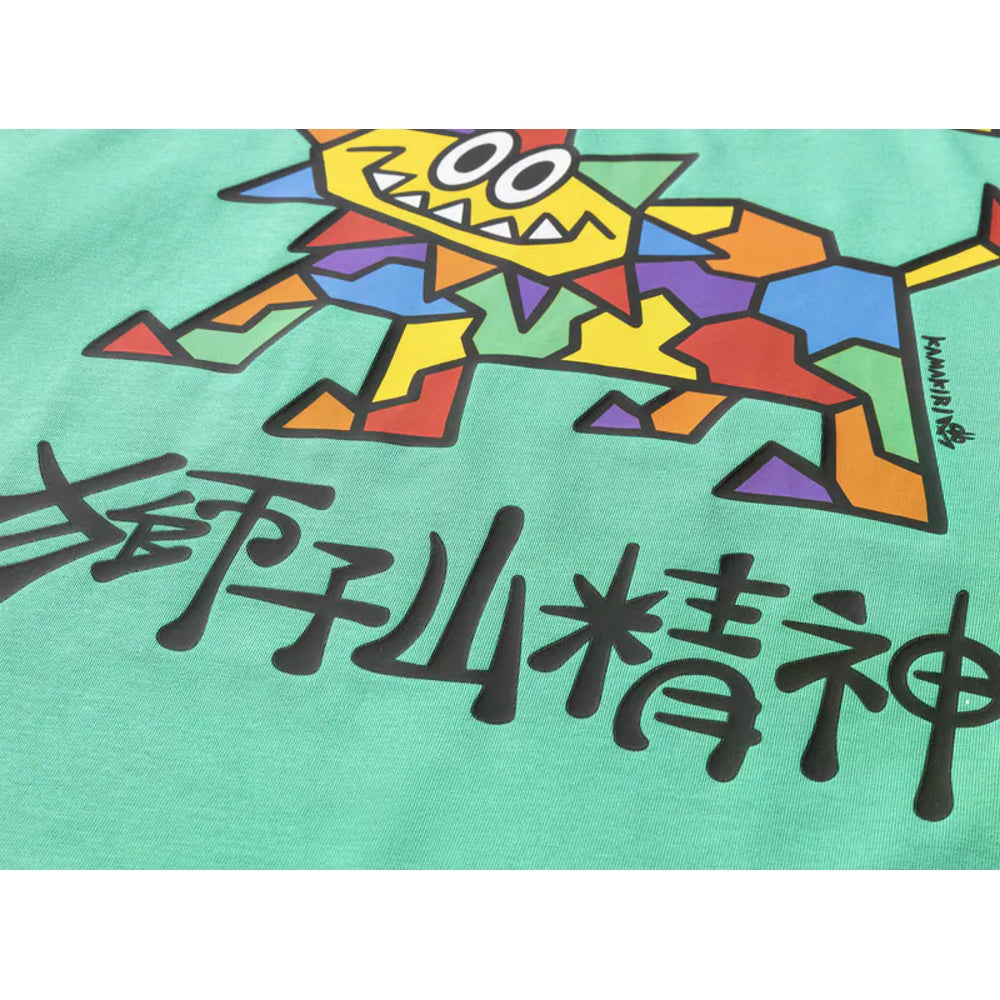 SCENE BY ICE FIRE x KAMA_LION ROCK TEE-GREEN