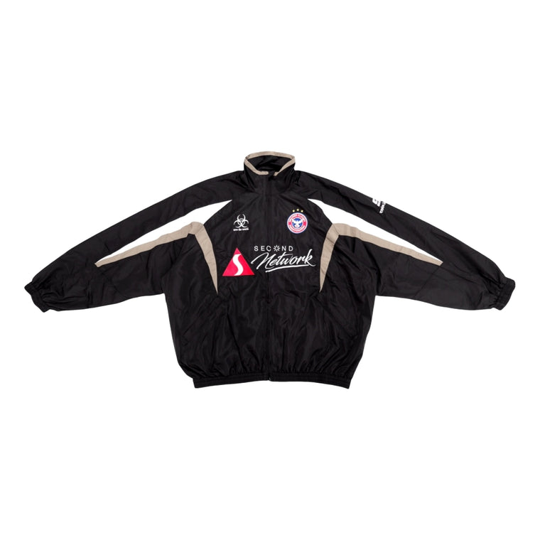 2ND CLOSET "SECOND NETWORK" SOCCER TRACK JACKET-BLACK