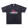 2ND CLOSET "SECOND RABBIT" IN THE TOWN GRAFFITI T-SHIRT-WASHED BLACK