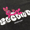 2ND CLOSET "SECOND RABBIT" IN THE TOWN GRAFFITI T-SHIRT-WASHED BLACK