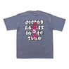 2ND CLOSET "SECOND RABBIT" IN THE TOWN GRAFFITI T-SHIRT-WASHED BLUE