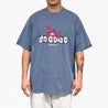 2ND CLOSET "SECOND RABBIT" IN THE TOWN GRAFFITI T-SHIRT-WASHED BLUE