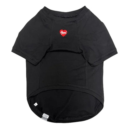 2ND CLOSET "SECOND RABBIT" PRINTED PET T-SHIRT-BLACK