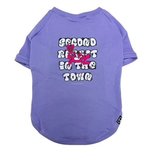 2ND CLOSET "SECOND RABBIT" PRINTED PET HOODY-PURPLE