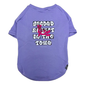 2ND CLOSET "SECOND RABBIT" PRINTED PET HOODY-PURPLE