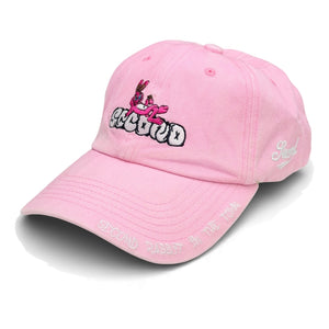 2ND CLOSET “SECOND RABBIT”GRAFFITI- WASHED CAP-WASHED PINK