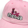 2ND CLOSET “SECOND RABBIT”GRAFFITI- WASHED CAP-WASHED PINK