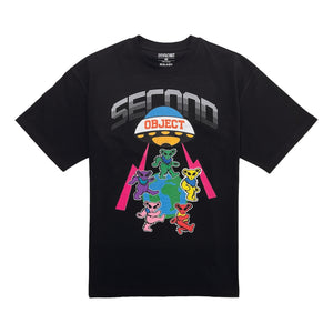 2ND CLOSET SECOUND OBJECT PRINTED T-SHIRT-BLACK