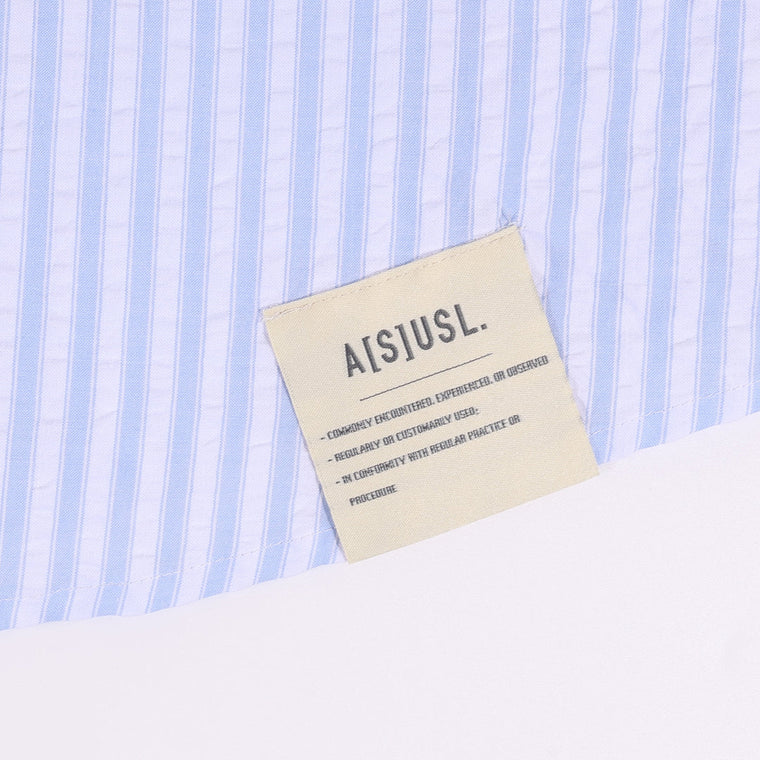 A[S]USL SEESUCKER STRIPES B/D SHIRT-BLUE STRIPES