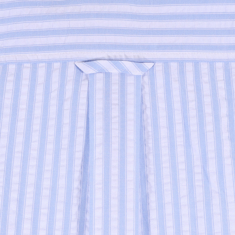 A[S]USL SEESUCKER STRIPES B/D SHIRT-BLUE STRIPES