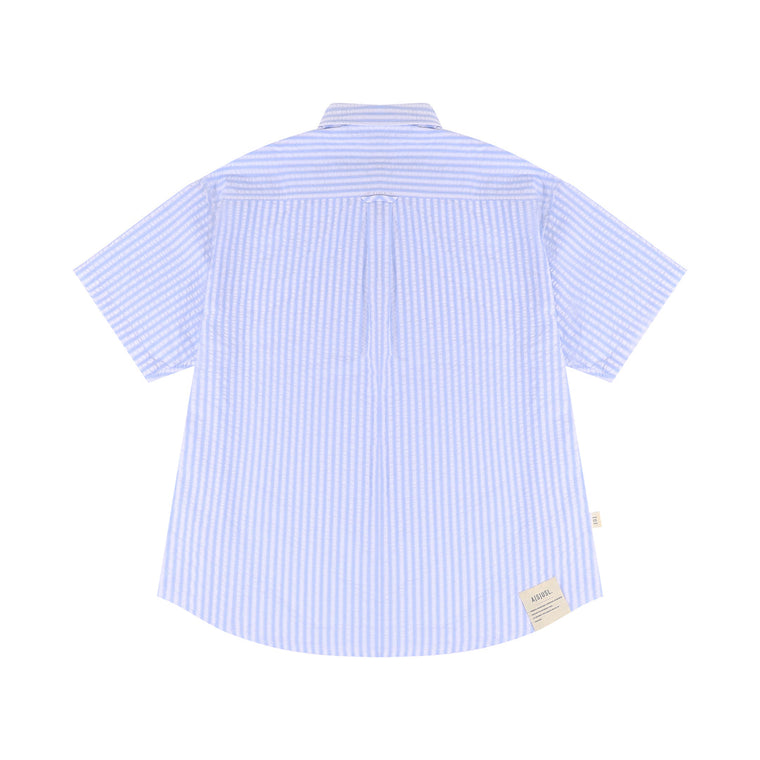 A[S]USL SEESUCKER STRIPES B/D SHIRT-BLUE STRIPES