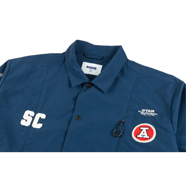 SCENE BY ICE FIRE SET A - RED A WORKER + PLASTIC STOOL-NAVY