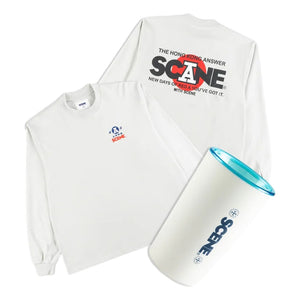 SCENE BY ICE FIRE SET C - RED A LOGO TEE + DOUBLE WALL CUP-LIGHT GREY