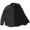 SUPREME SHEARLING LINED DENIM WORK SHIRT-BLACK