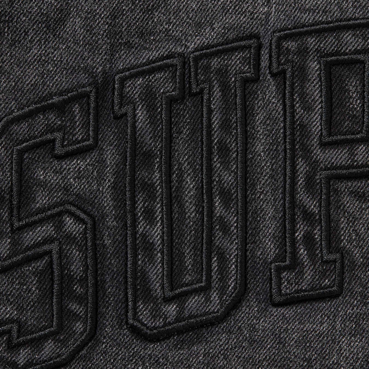 SUPREME SHEARLING LINED DENIM WORK SHIRT-BLACK