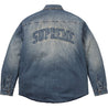 SUPREME SHEARLING LINED DENIM WORK SHIRT-WASHED INDIGO