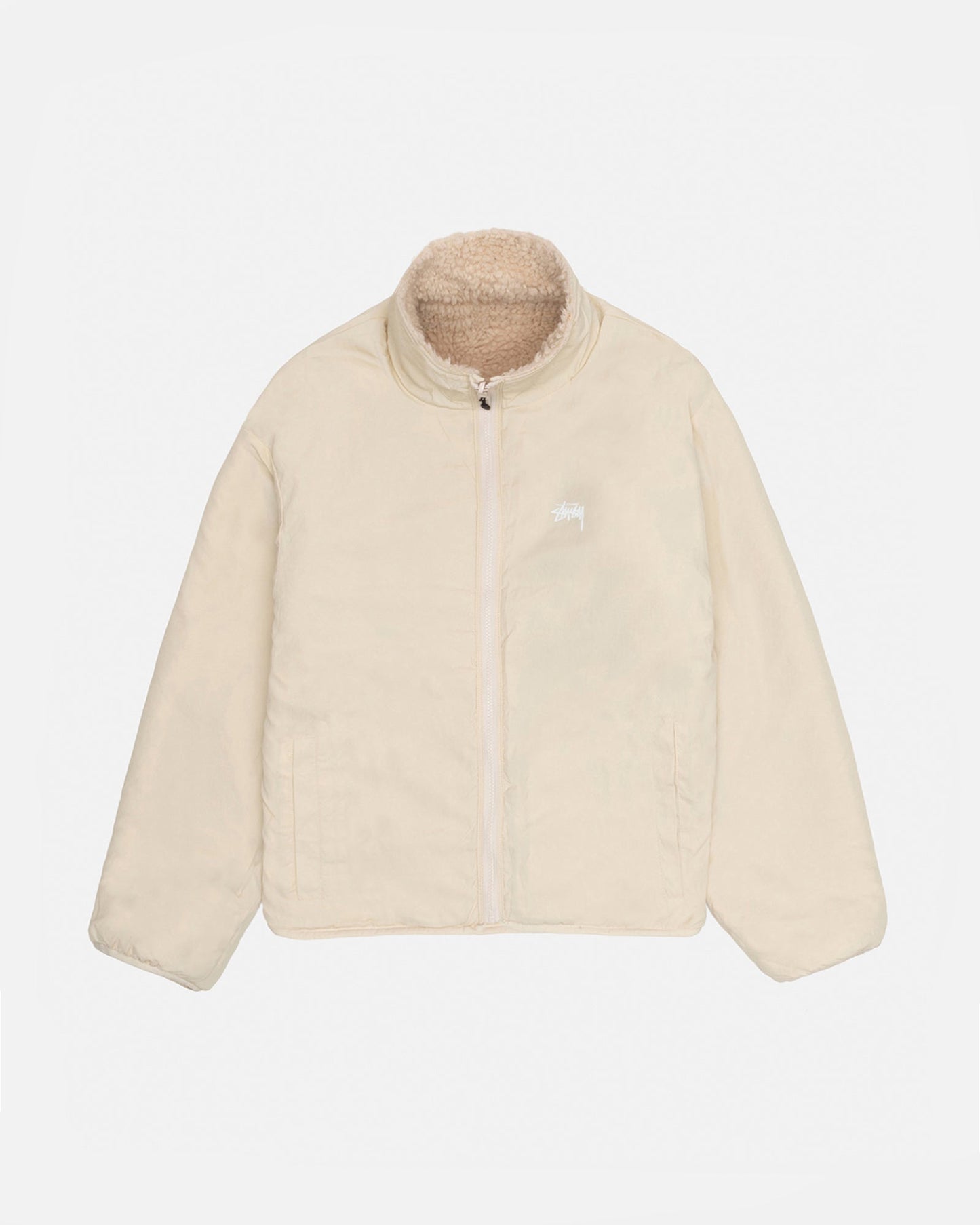 STUSSY SHERPA REVERSIBLE JACKET-NATURAL