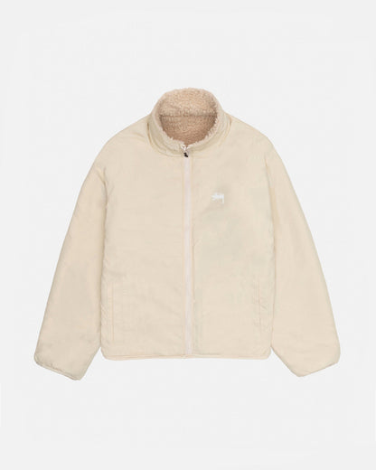 STUSSY SHERPA REVERSIBLE JACKET-NATURAL