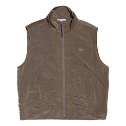 NINE POINT NINE SHOCK WAVE 3D POCKET VEST-METALLIC BROWN