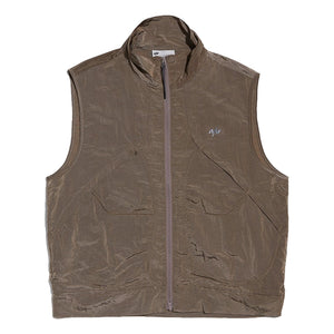 NINE POINT NINE SHOCK WAVE 3D POCKET VEST-METALLIC BROWN