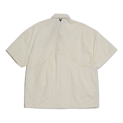 NINE POINT NINE SHOCKWAVE TECH S/S SHIRTS-BEIGE