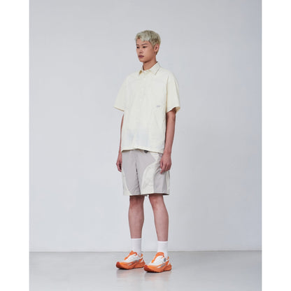 NINE POINT NINE SHOCKWAVE TECH S/S SHIRTS-BEIGE