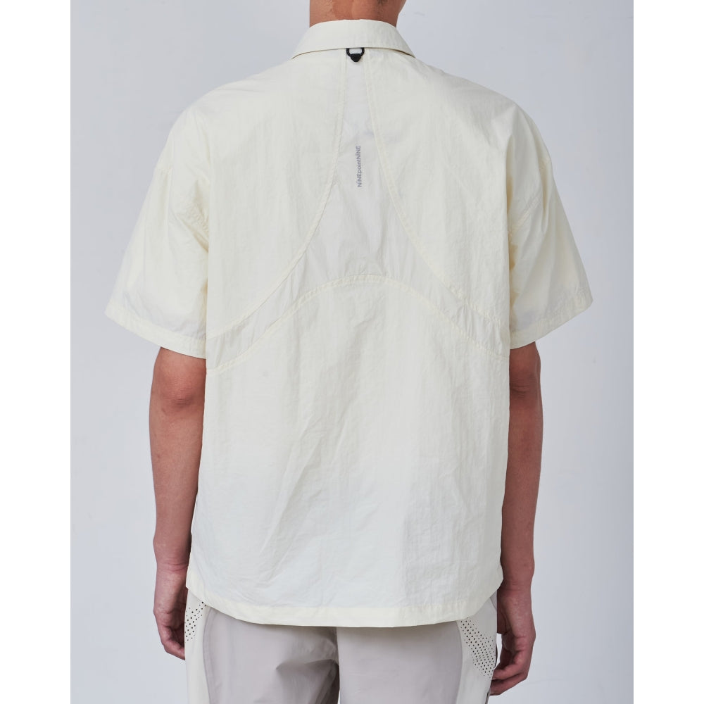 NINE POINT NINE SHOCKWAVE TECH S/S SHIRTS-BEIGE