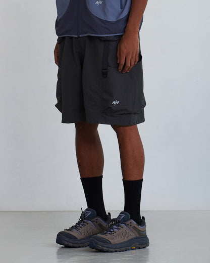 NINE POINT NINE SHORELINE BELT POCKET SHORTS-BLACK