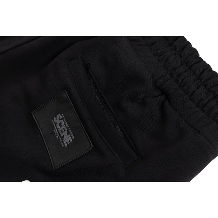 SCENE BY ICE FIRE SHORT PANTS (EMB) LOGO-BLACK